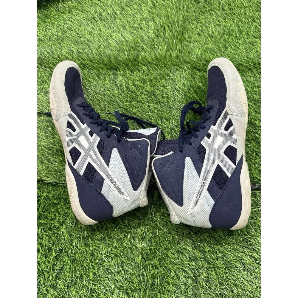 Asics Matflex 6 Wrestling Shoes Men's Size 10 Blue Gray Lace Up 1081A021